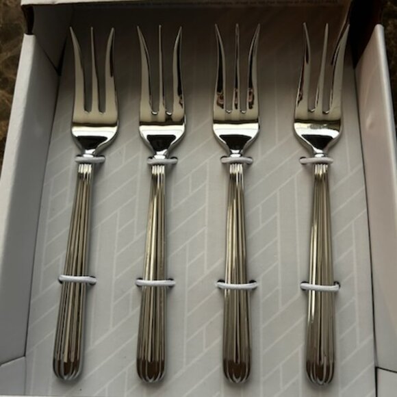 NIB Mikasa Italian Countryside Appetizer Forks Set of 4 - Picture 3 of 8